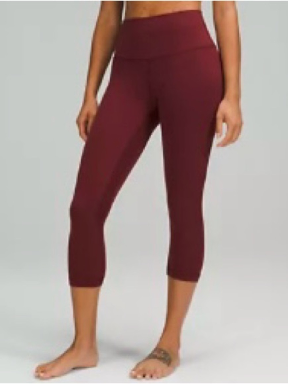 lululemon Align Crop 21" in Red Merlot